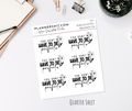 Quarter Sheet Planner Stickers - You Dont Have to Be Perfect