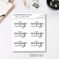 Quarter Sheet Planner Stickers - Have Courage