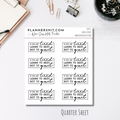 Quarter Sheet Planner Stickers - Learn to Rest