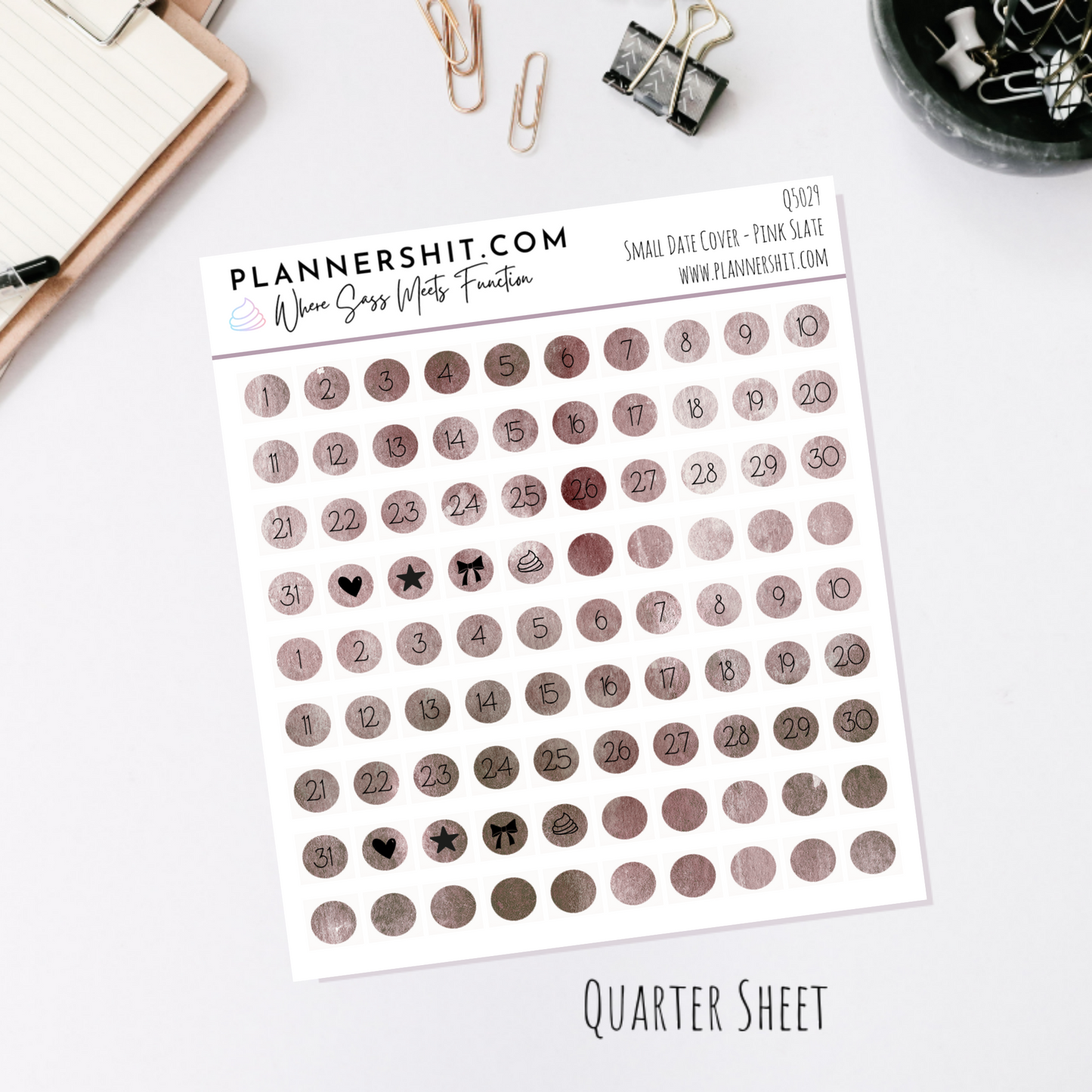 Pink Slate Floral (Standard Vertical)
