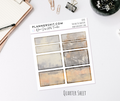 Functional Quarter Sheet - Boxes - Vintage Oil Landscape