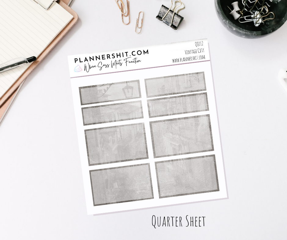 Functional Quarter Sheet - Boxes - Vintage City
