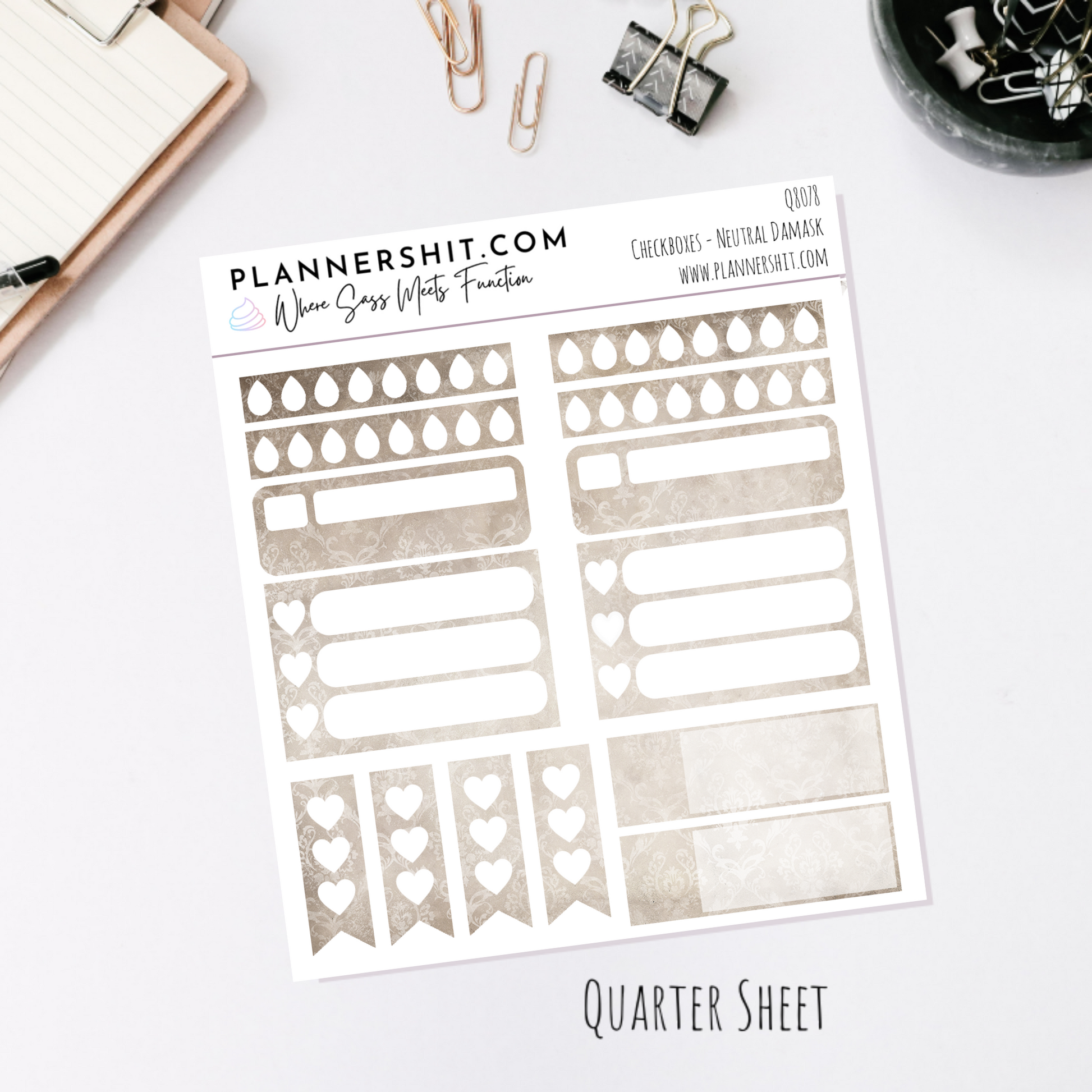Neutral Damask (Watercolor Essentials)