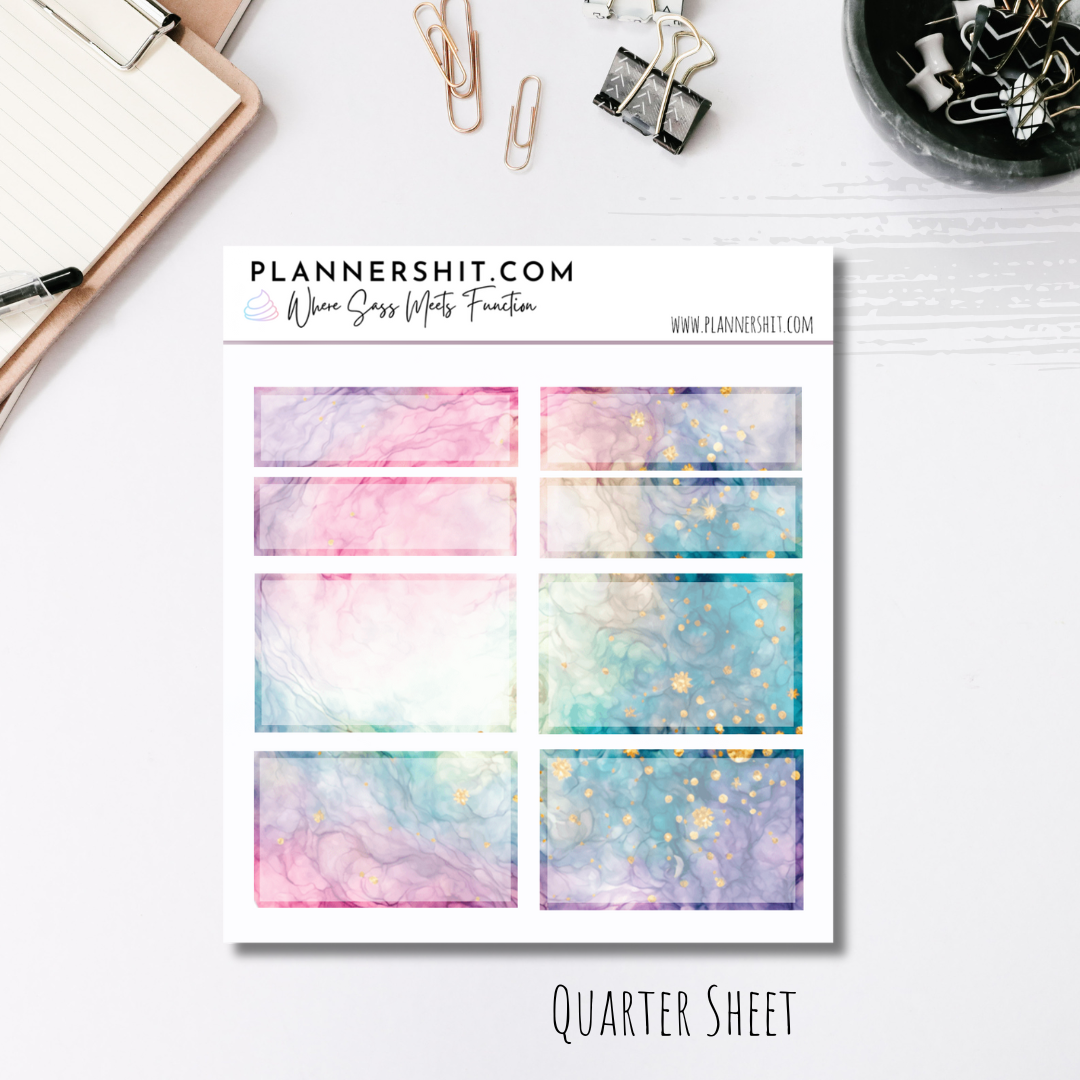 Functional Quarter Sheet - Boxes - Galaxy