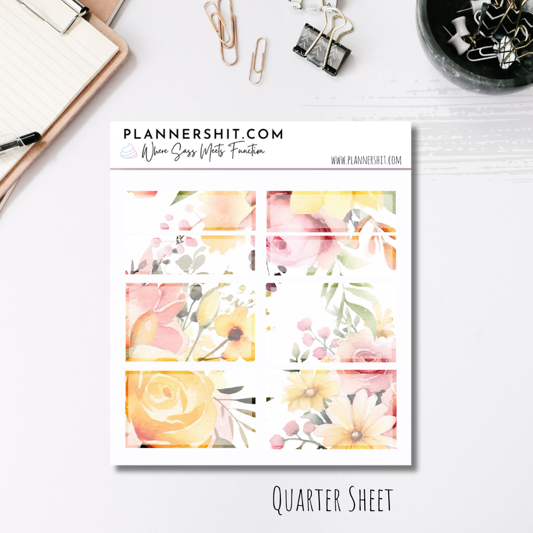 Functional Quarter Sheet - Boxes - Pink Lemonade