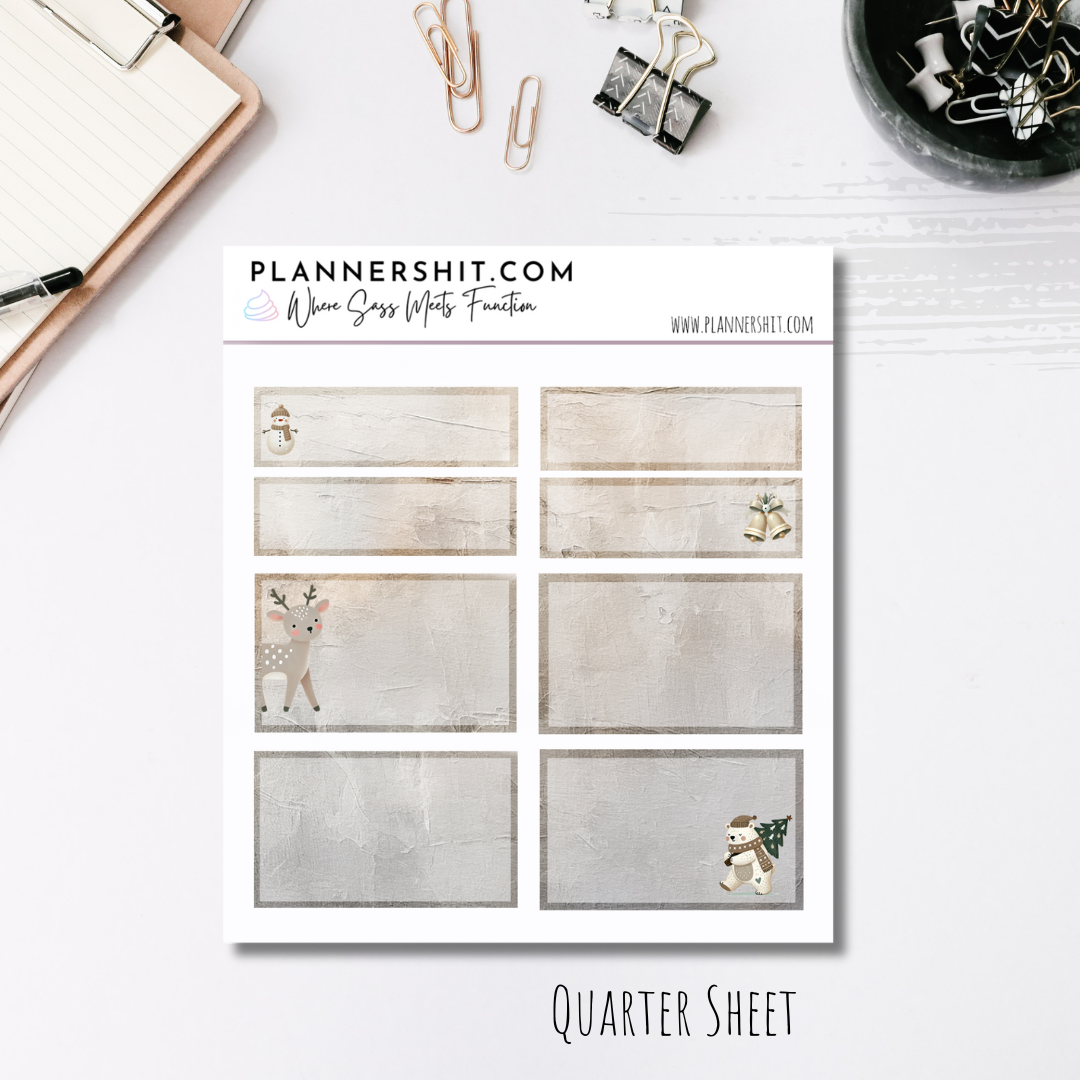 Functional Quarter Sheet - Boxes - Neutral Christmas