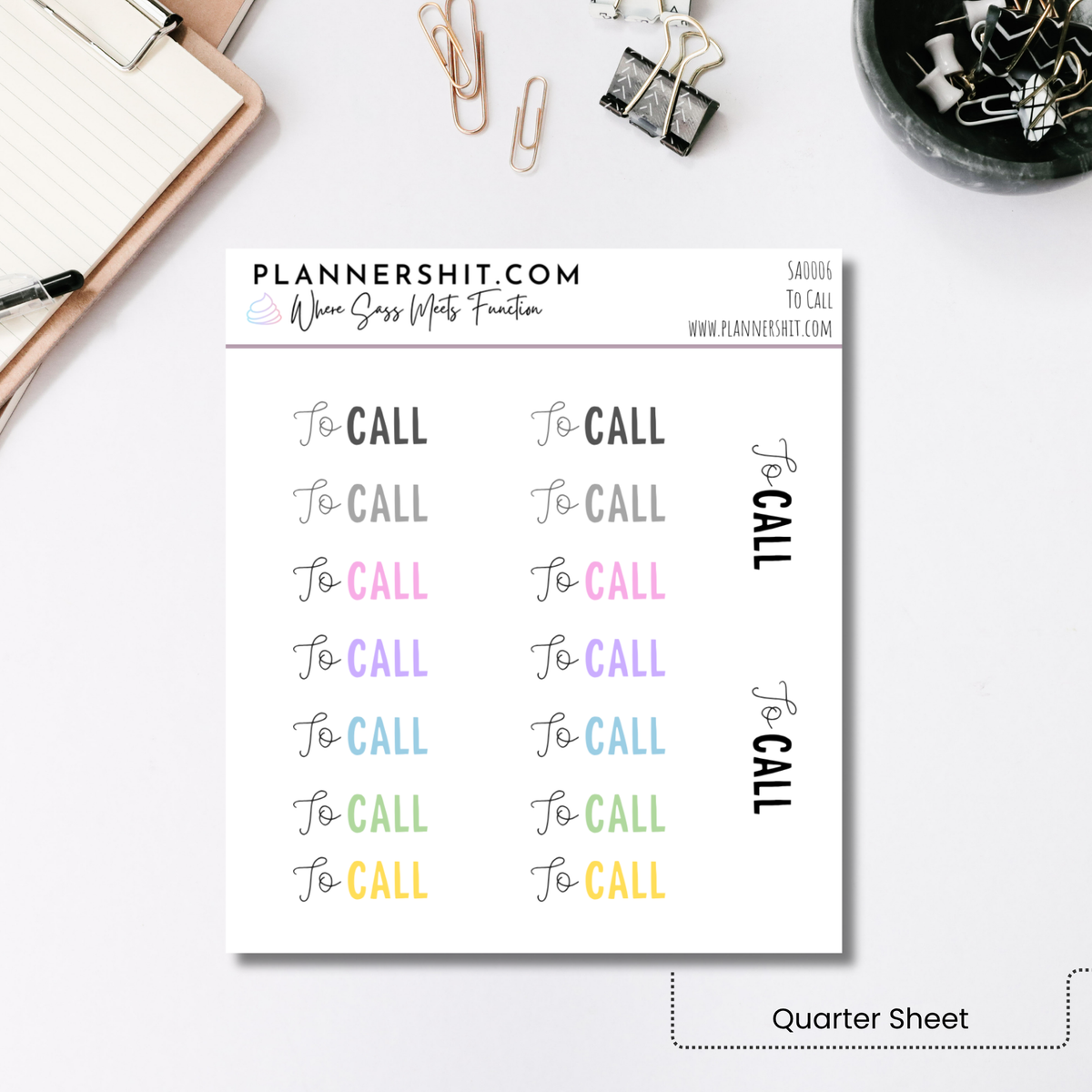 Script Stickers - To Call