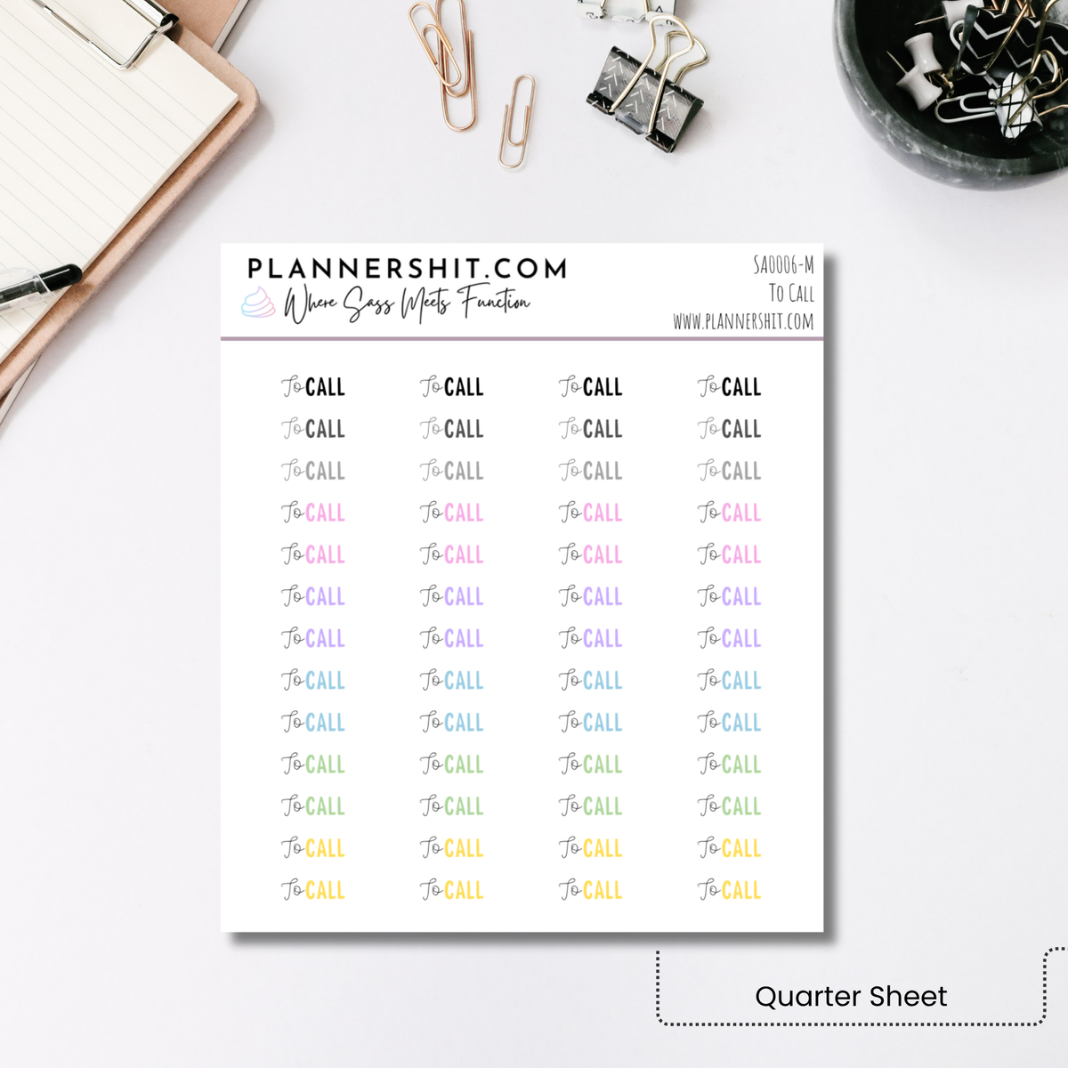 Script Stickers - To Call