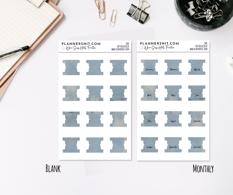Rustic Tab Decorative Planner Tabs for Planners & Journals – PlannerShit.com