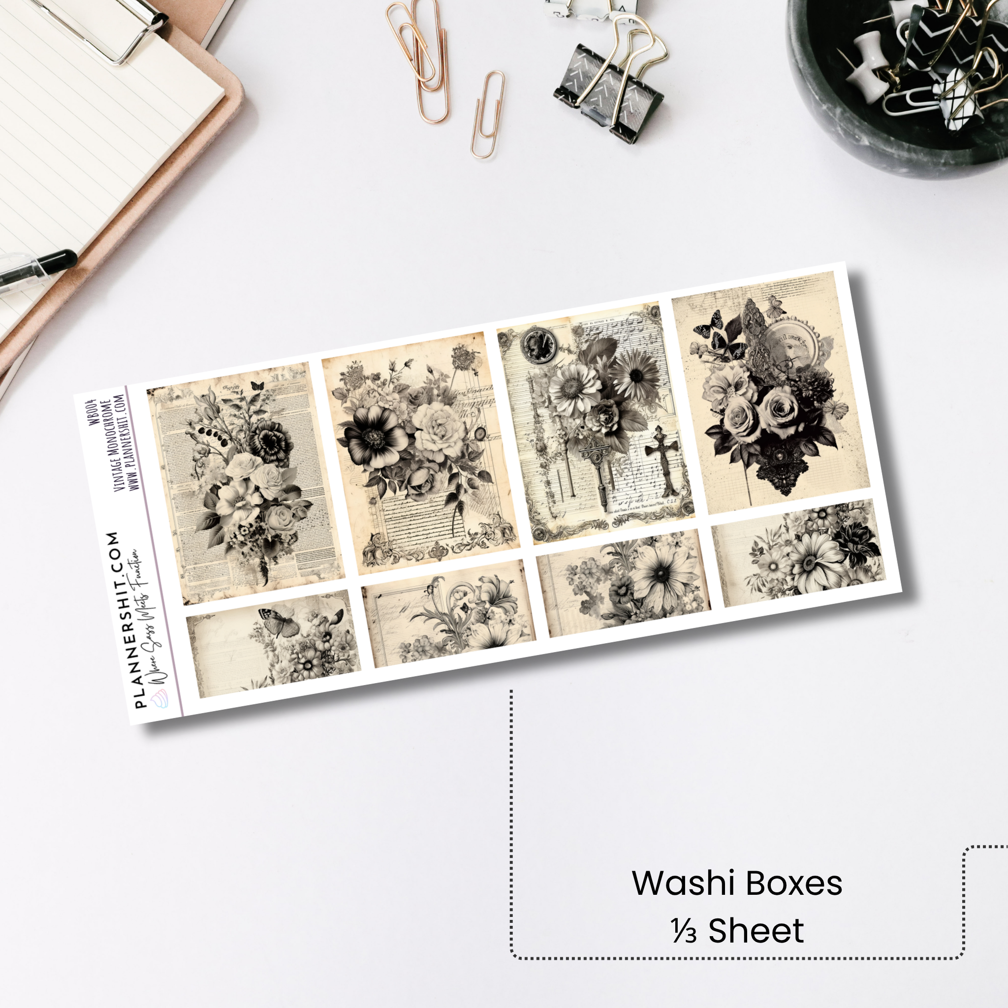 Washi Boxes - Vintage Monochrome