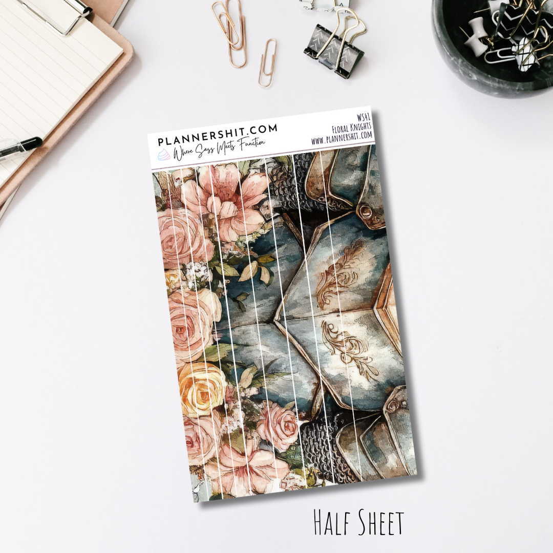 Half Sheet Weekly Mini Kit - Floral Knights