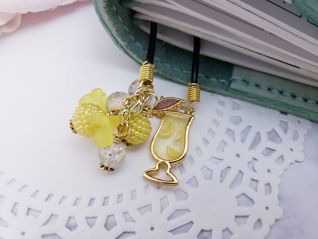Beaded Bookmark - Lemonade