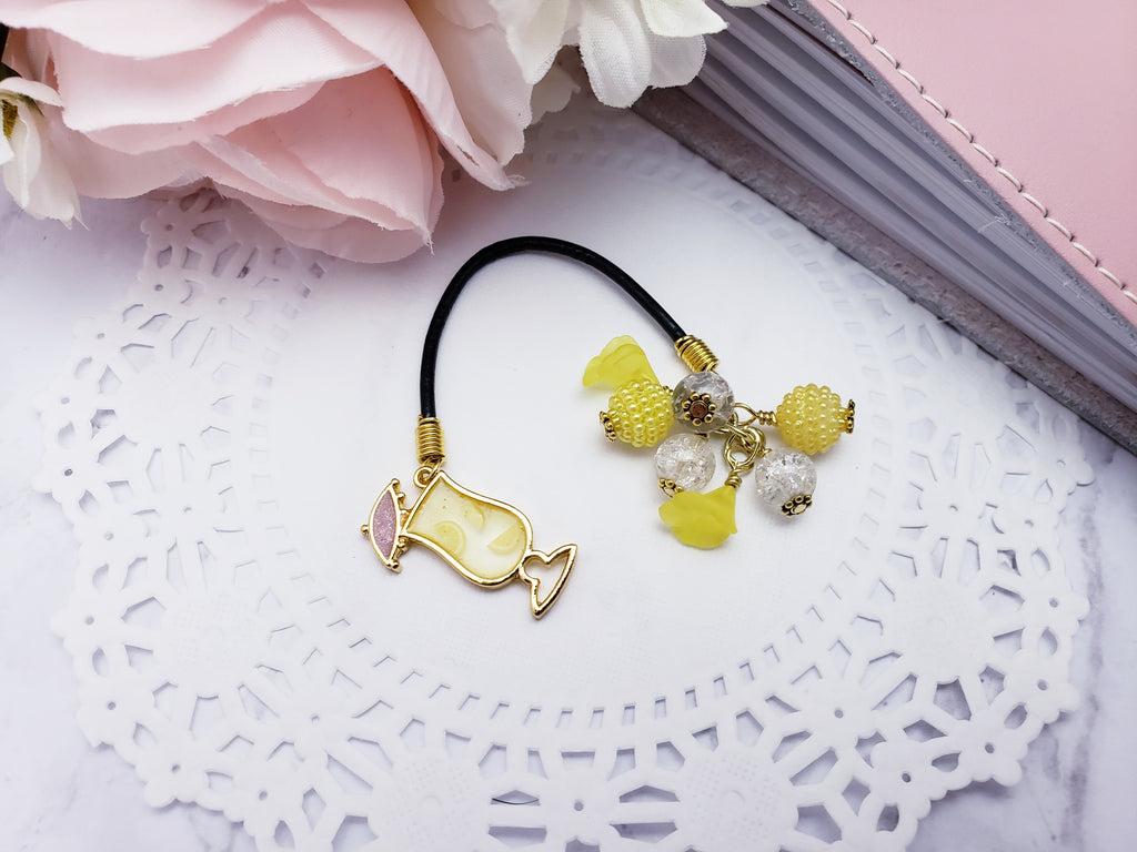 Beaded Bookmark - Lemonade