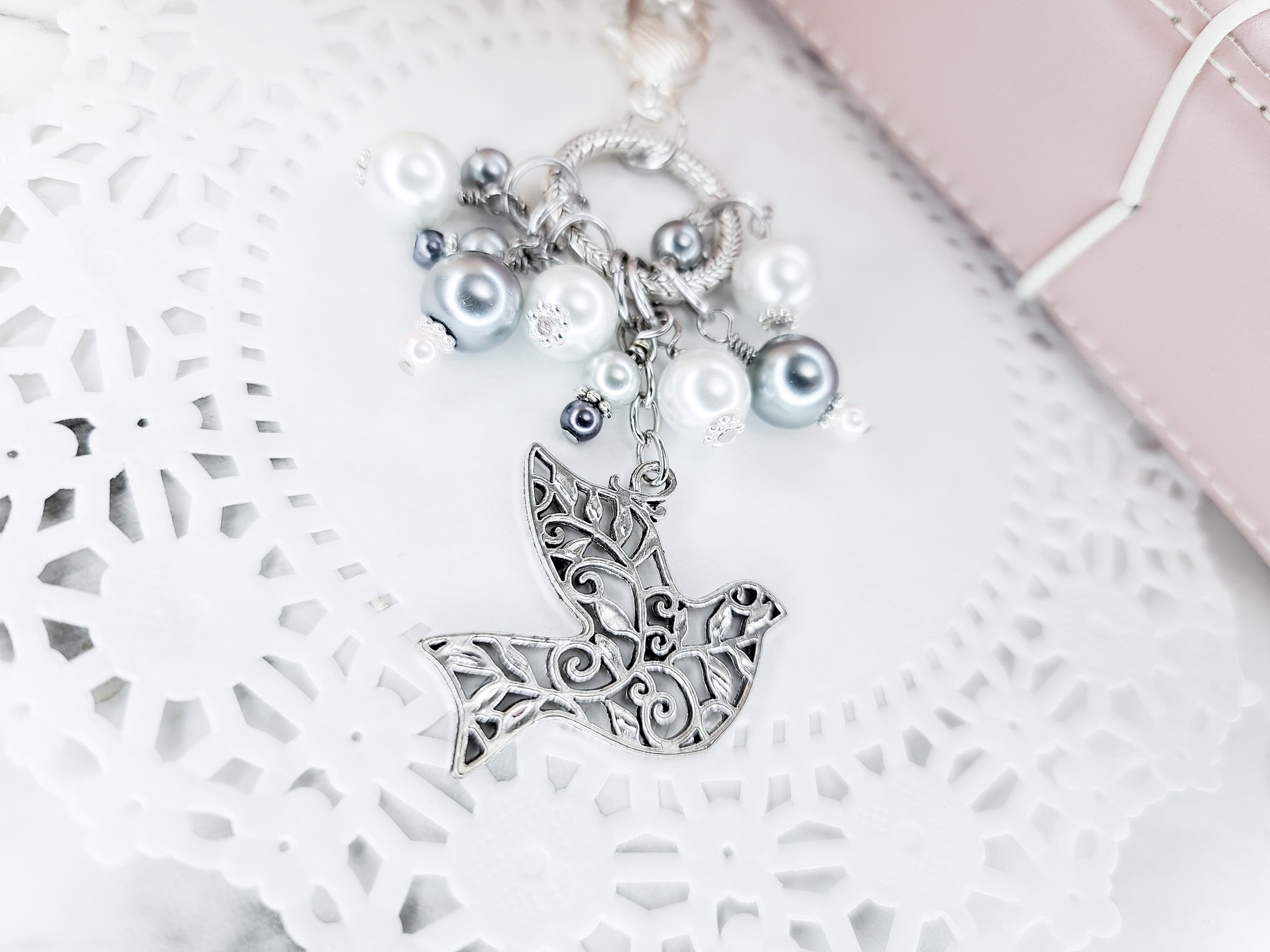 Chunky Dangle - Floral Bird