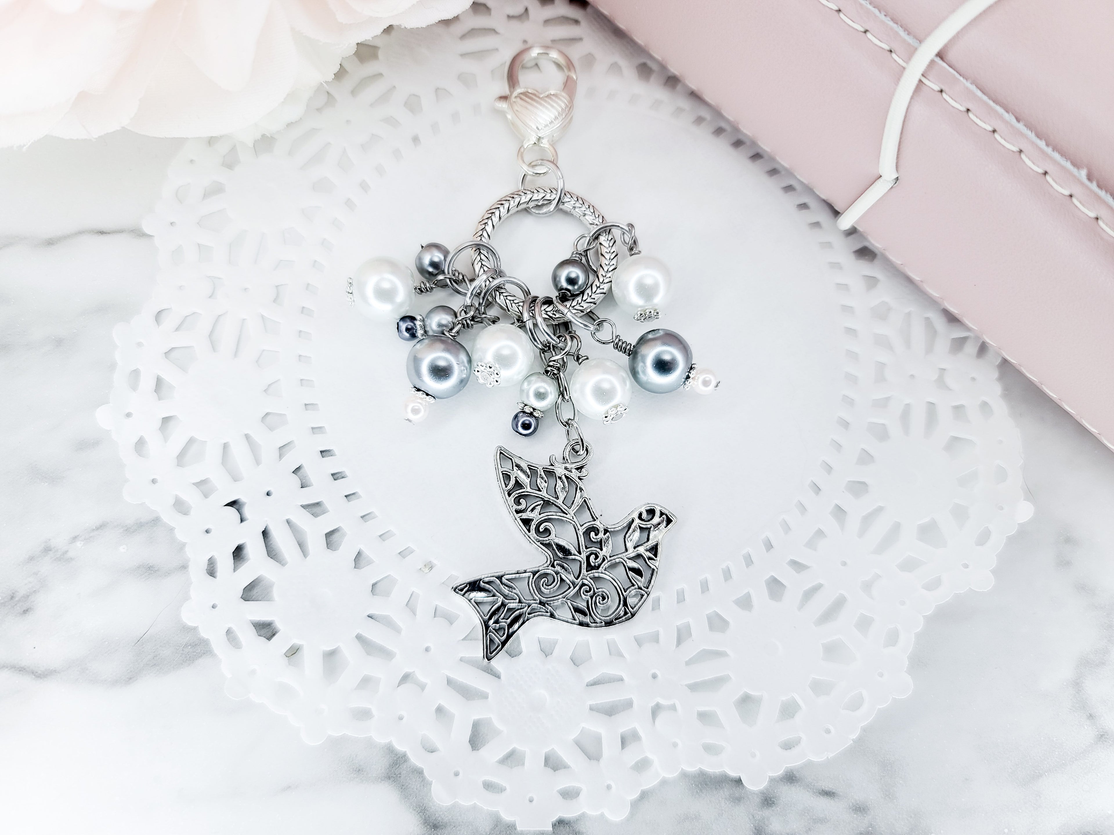 Chunky Dangle - Floral Bird