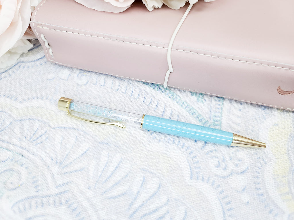 Pen -  Blue Marbled Love
