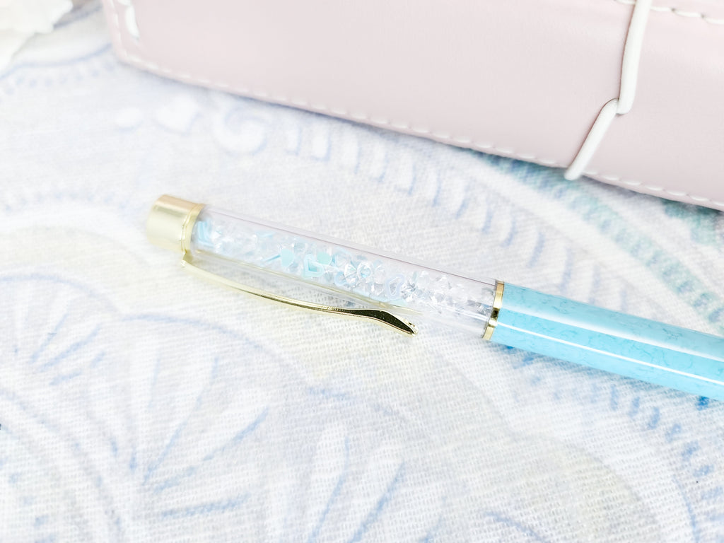 Pen -  Blue Marbled Love