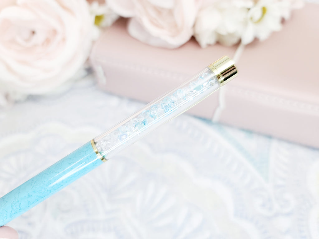 Pen -  Blue Marbled Love