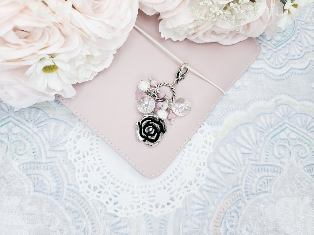Chunky Dangle - Metallic Rose