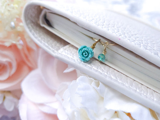 Charmed Paperclip - Turquoise Rose