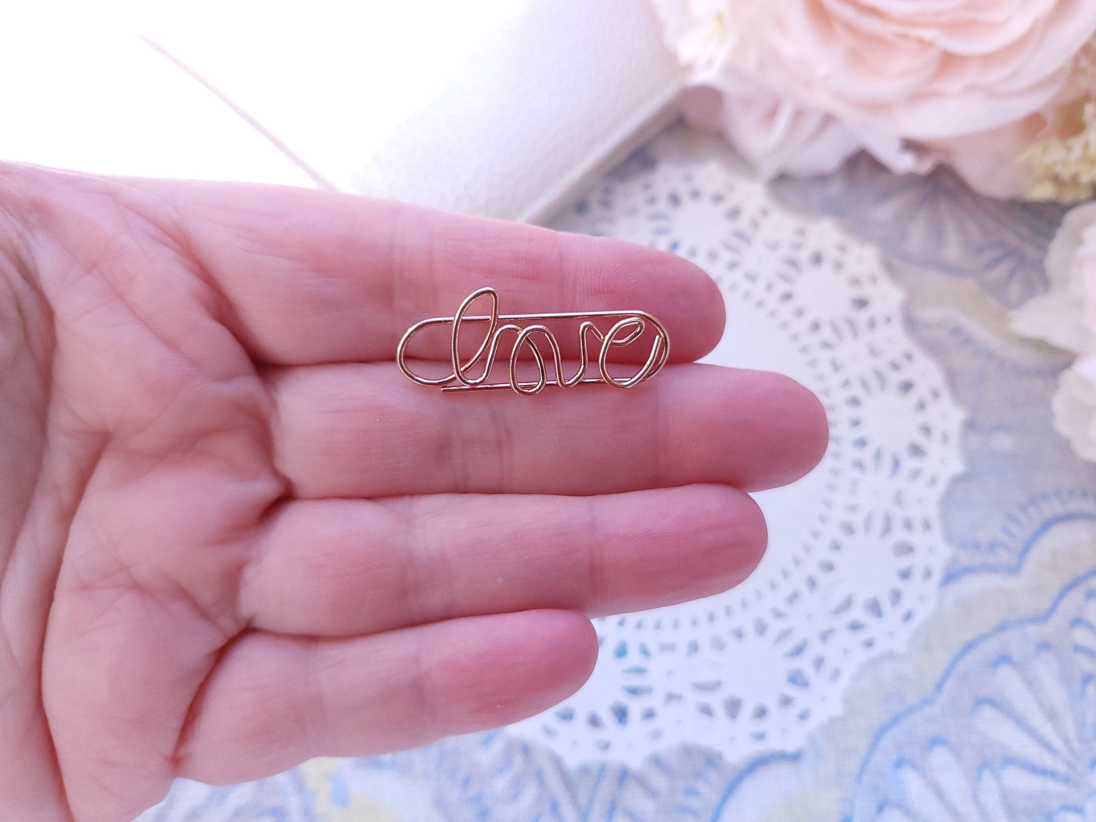 Shaped Paperclips - Love (Rosegold)