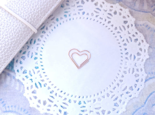 Shaped Paperclips - Heart (Rosegold)