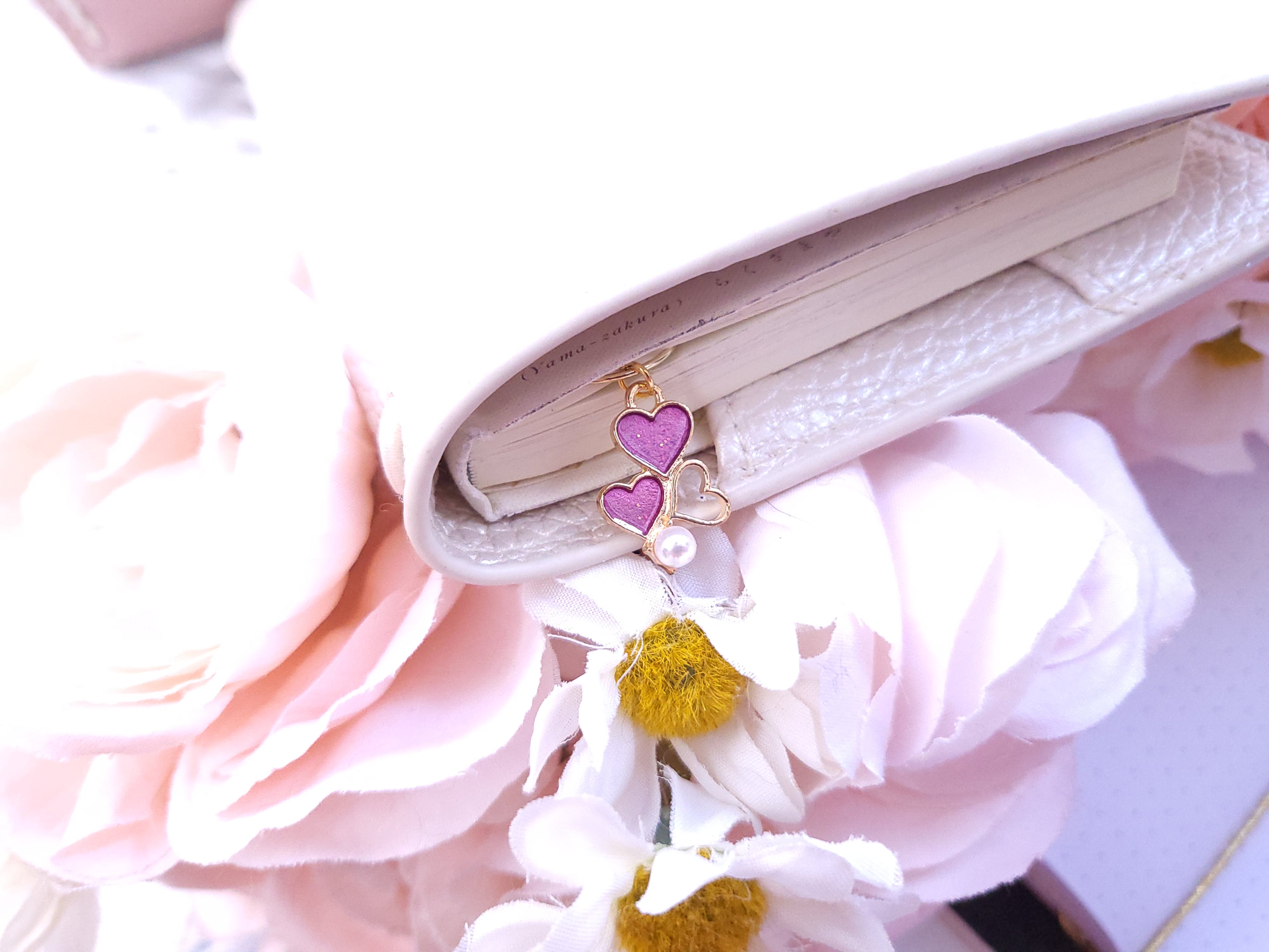 Charmed Paperclip - Purple Hearts