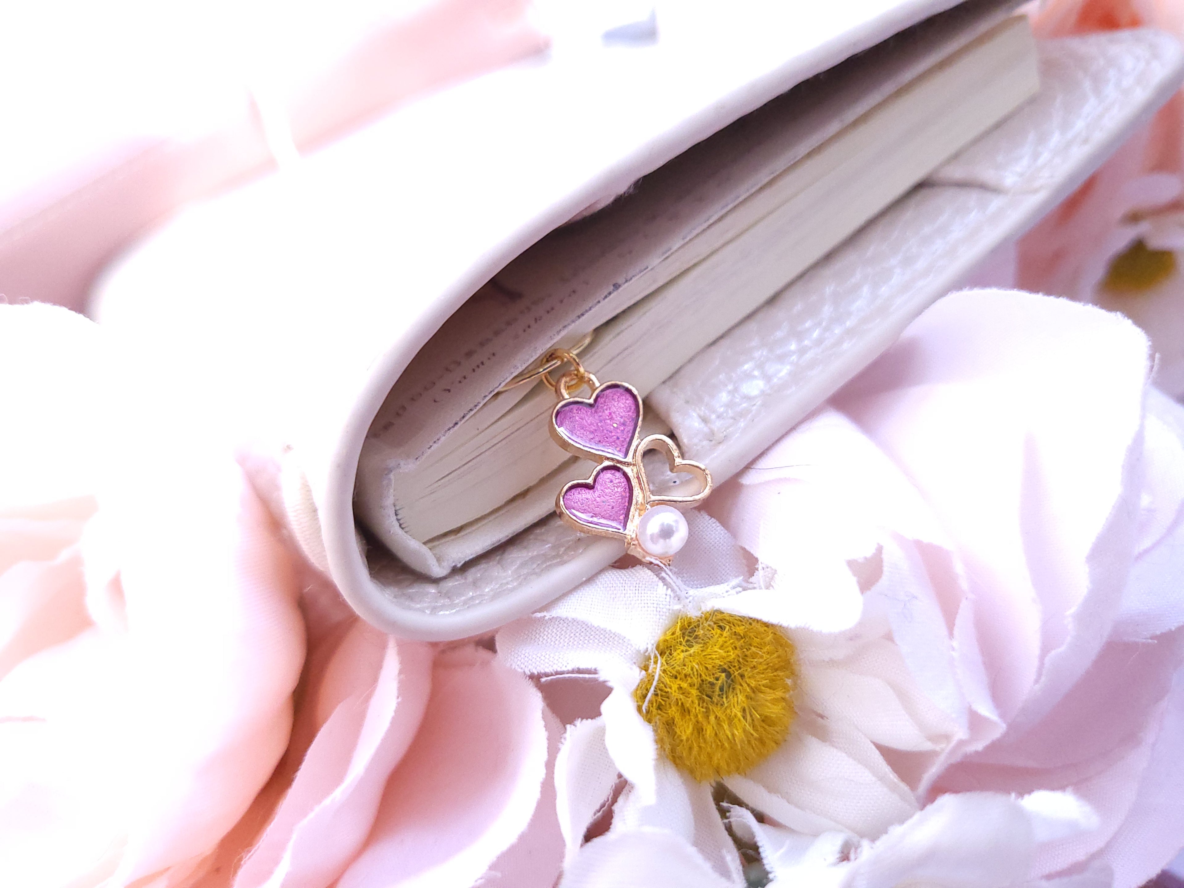 Charmed Paperclip - Purple Hearts