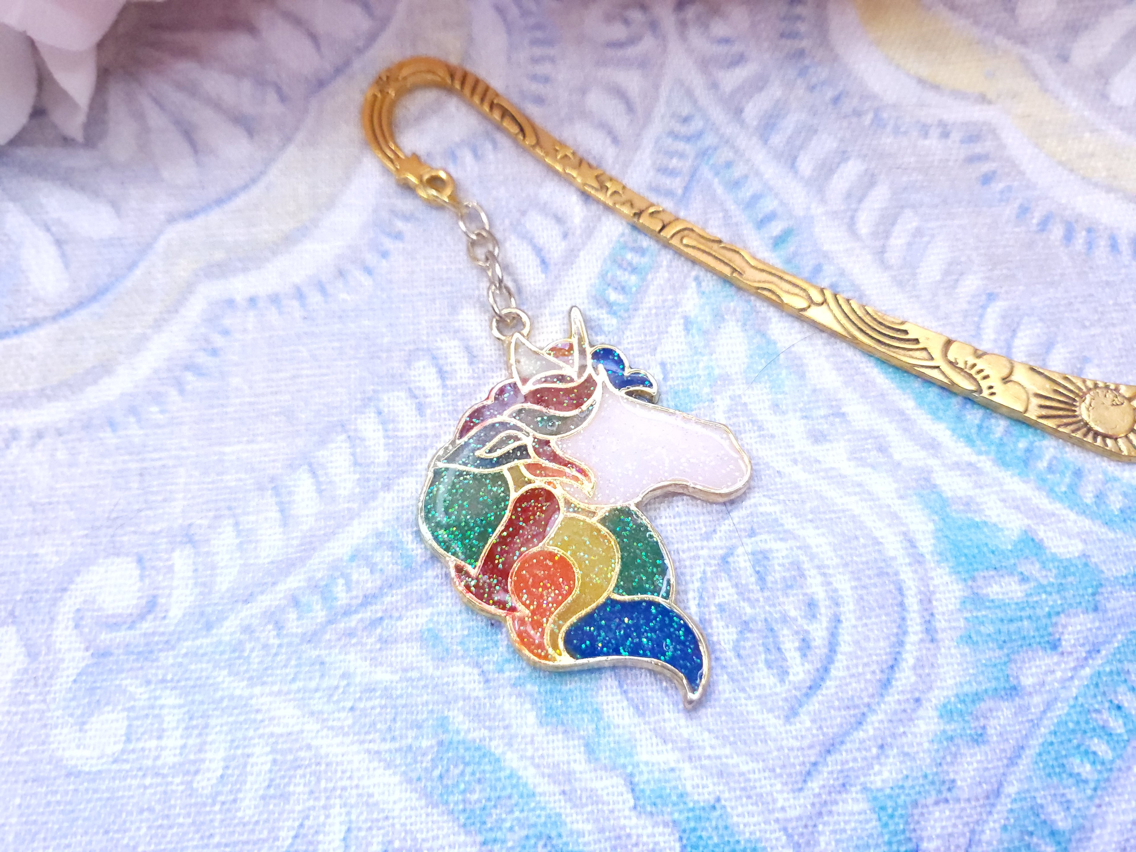 Deluxe Metal Bookmark - Rainbow Unicorn