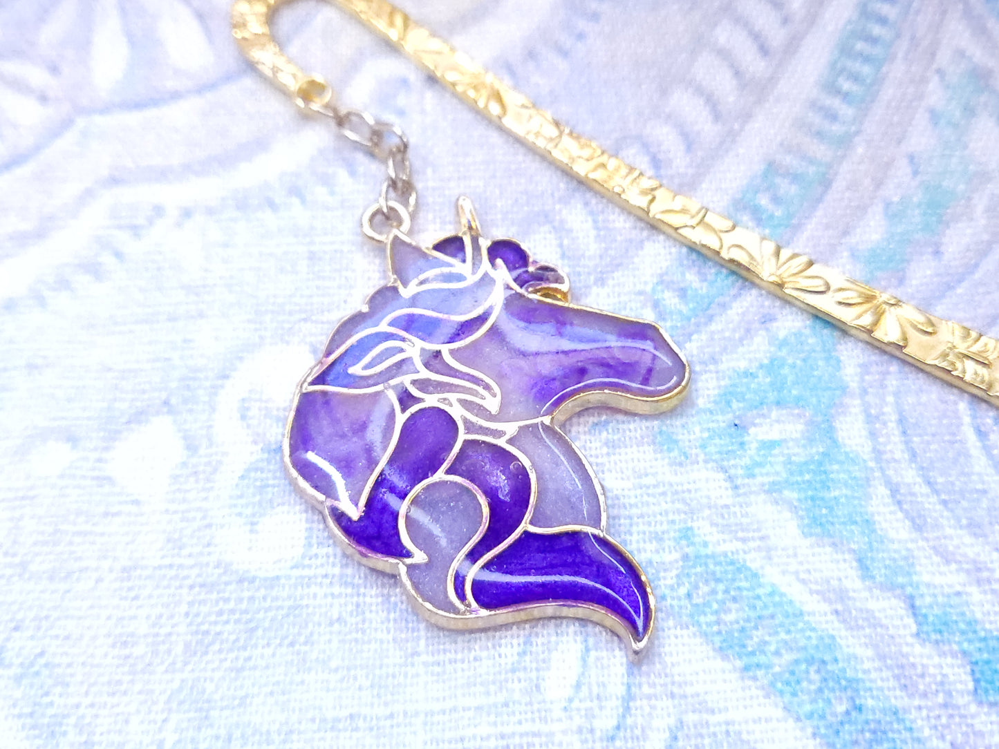 Deluxe Metal Bookmark - Purple Unicorn