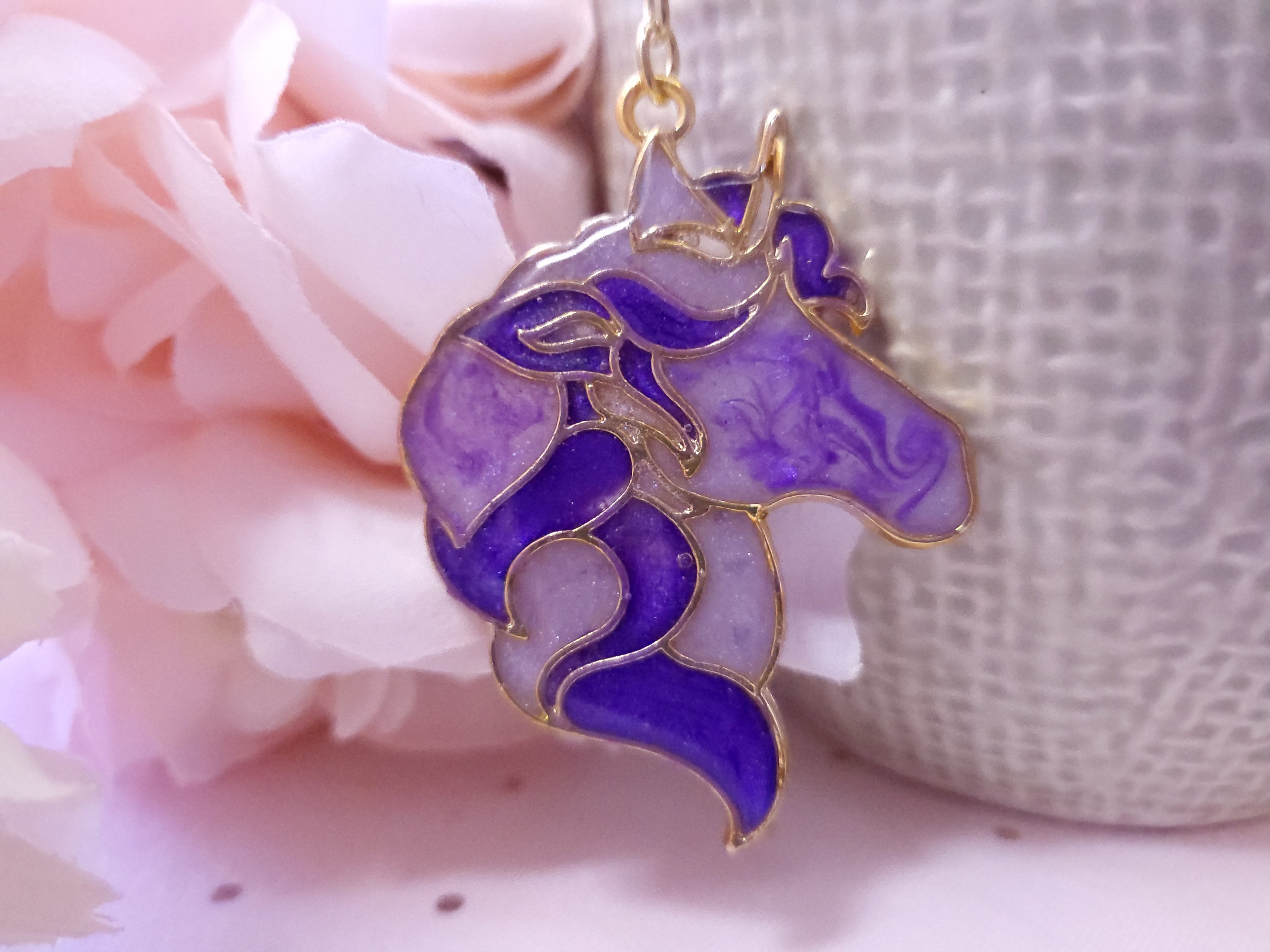 Deluxe Metal Bookmark - Purple Unicorn