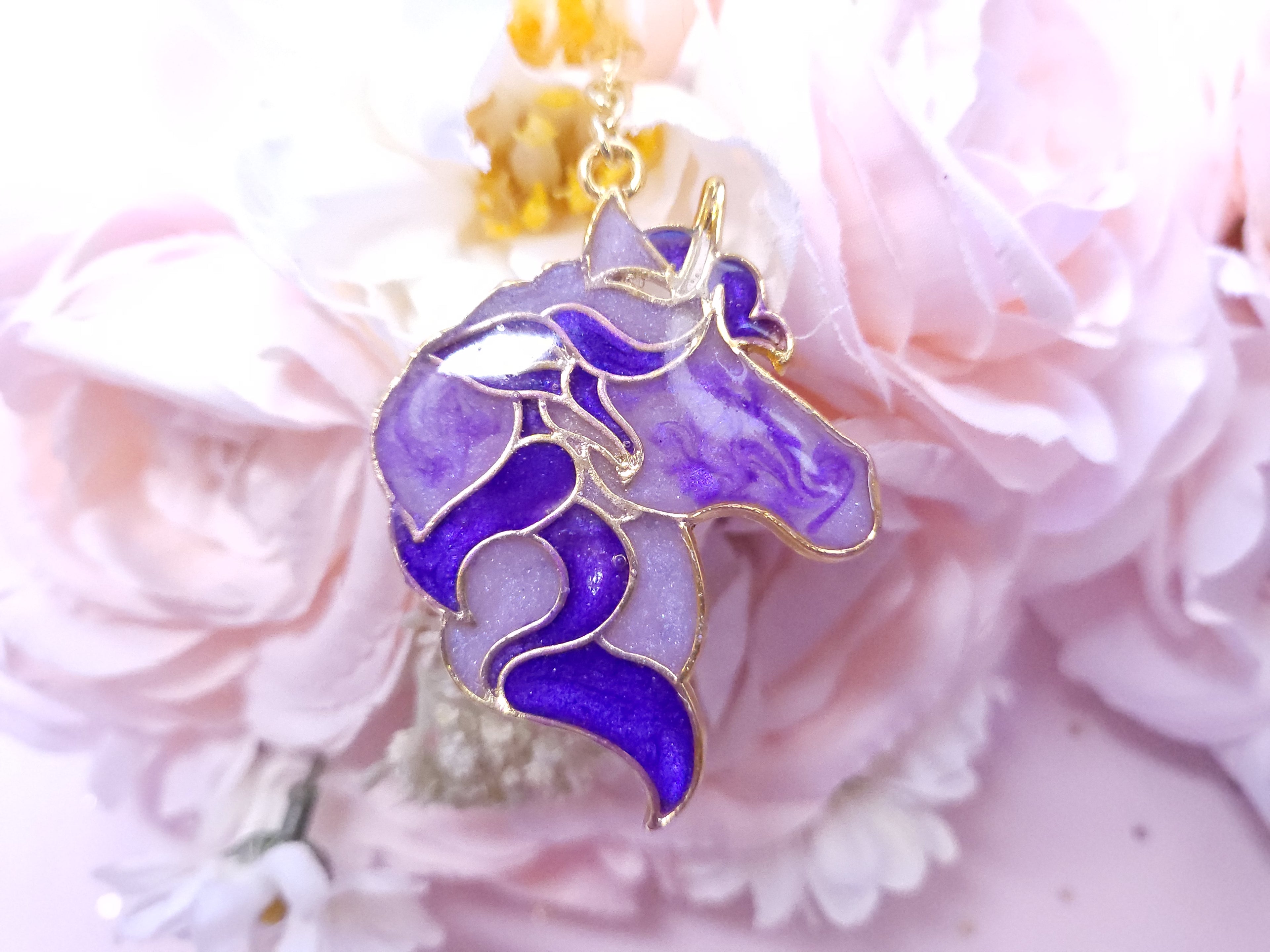 Deluxe Metal Bookmark - Purple Unicorn