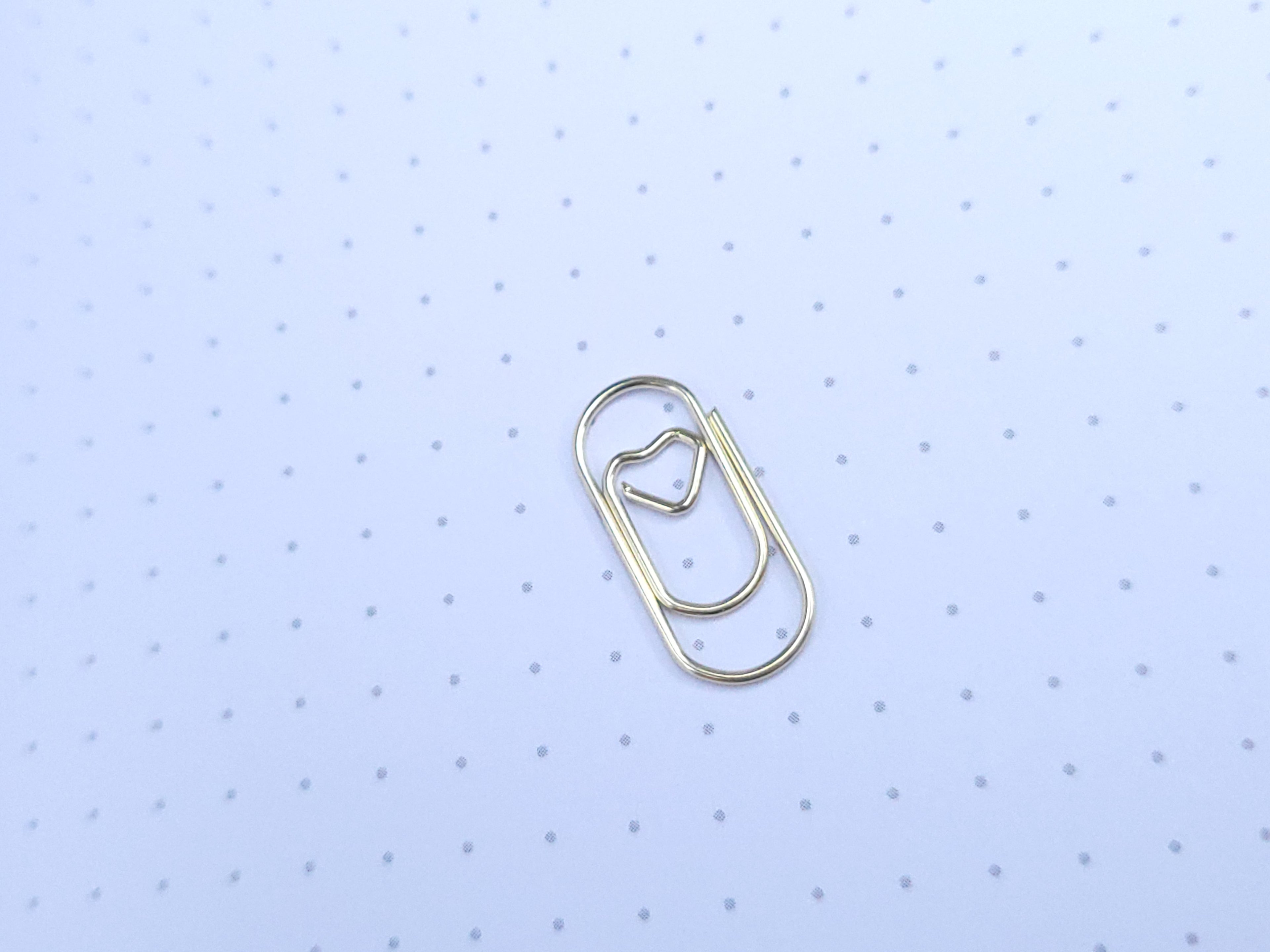 Shaped Paperclips - Tiny Heart (Gold)