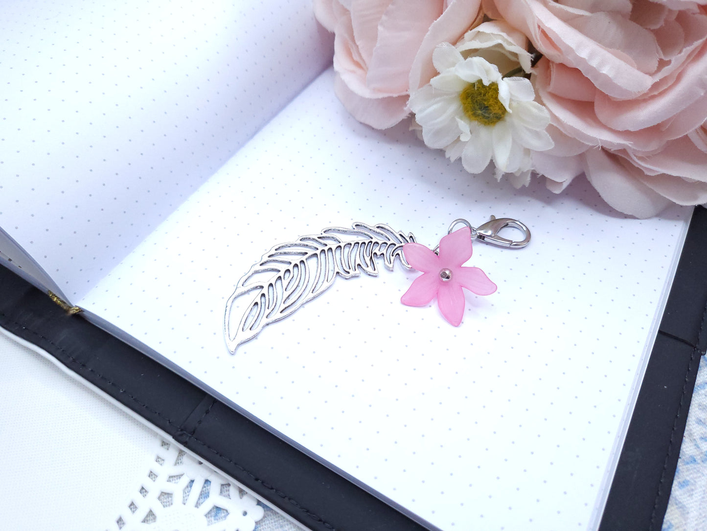 Statement Dangle - Silver Feather