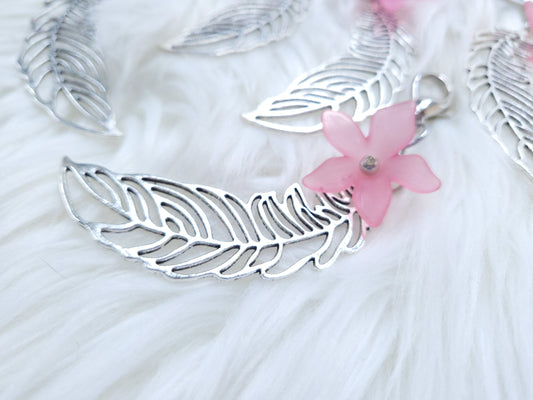 Statement Dangle - Silver Feather
