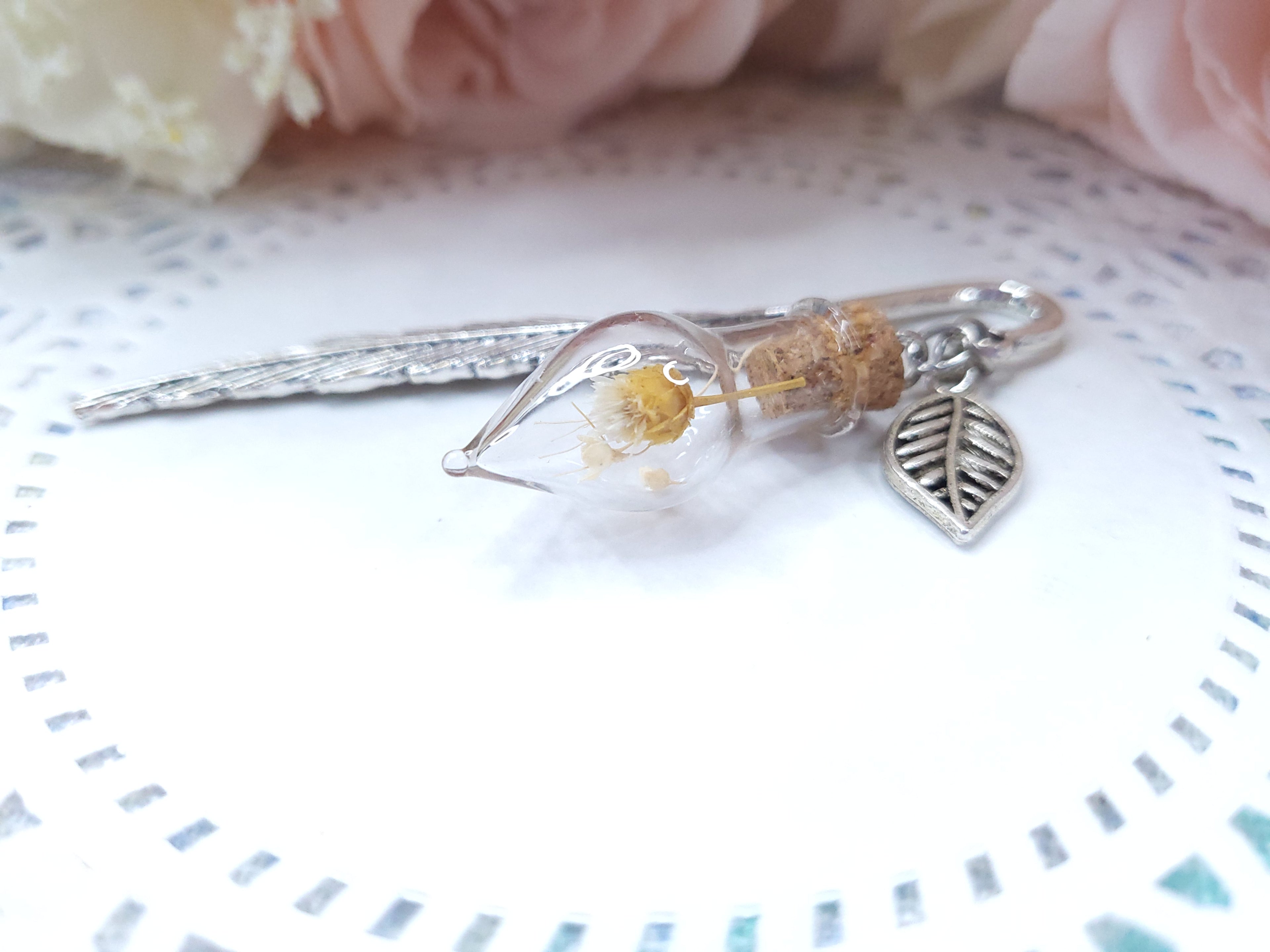 Metal Bookmark - Sunny Floral Vial