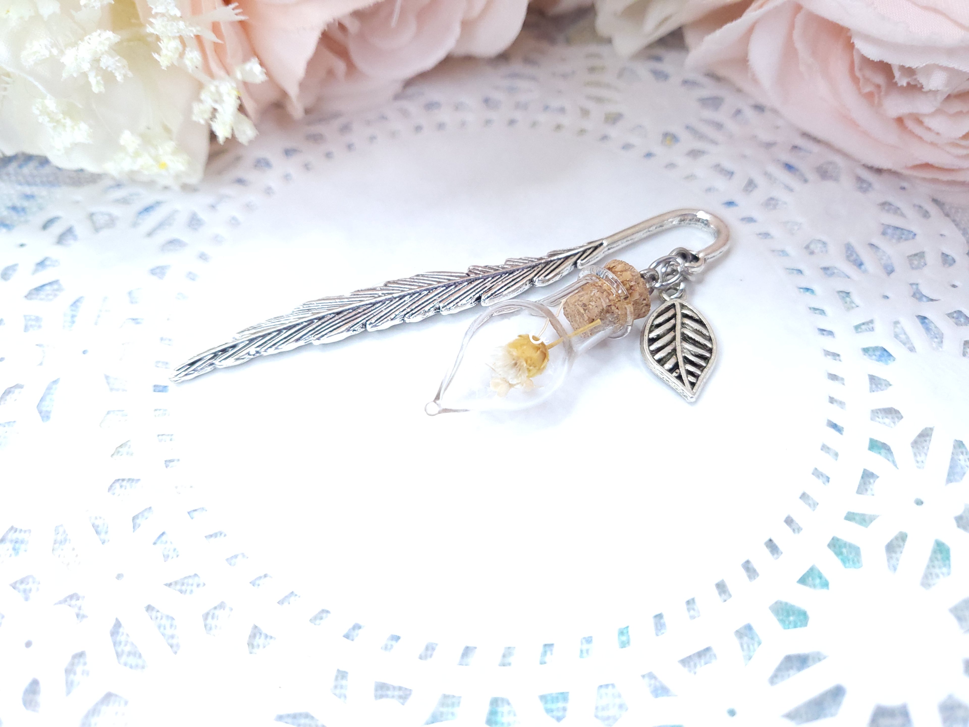 Metal Bookmark - Sunny Floral Vial
