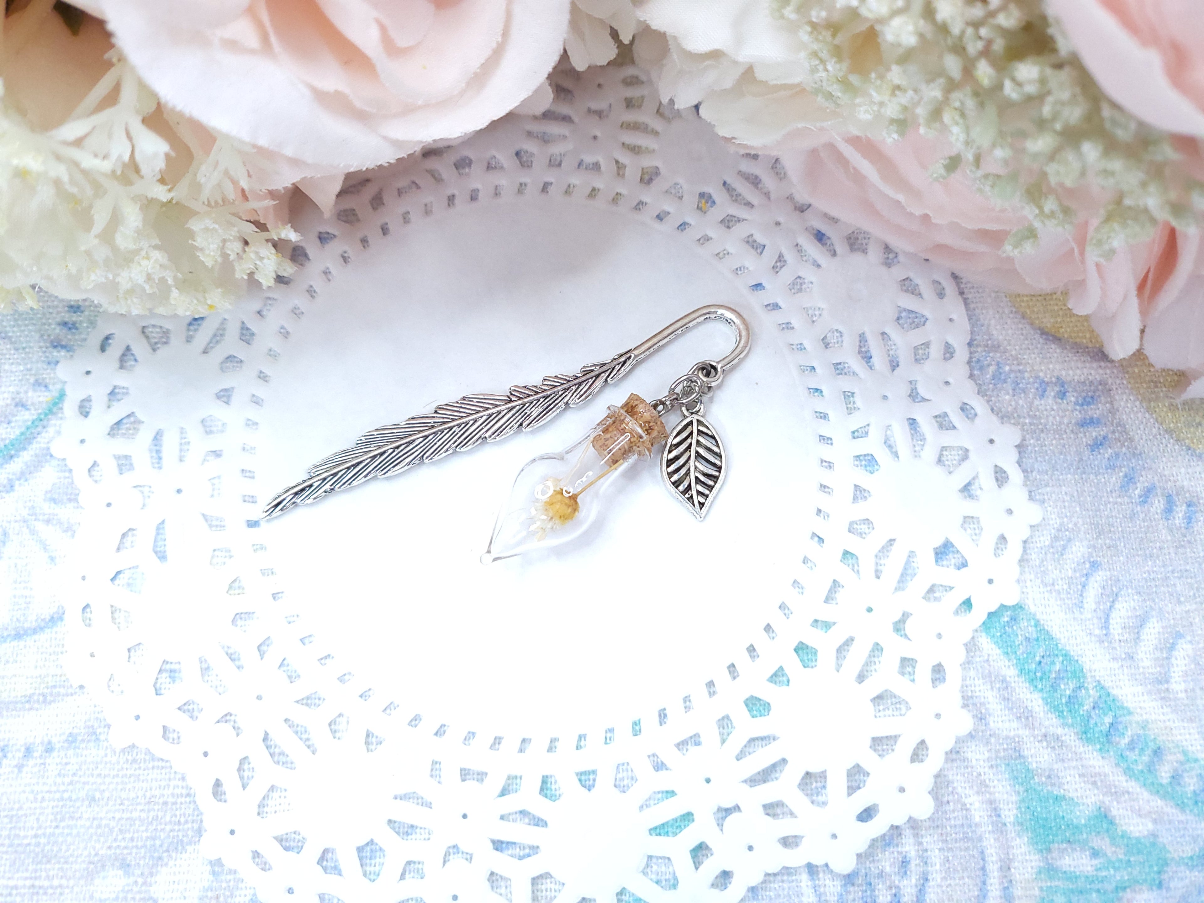 Metal Bookmark - Sunny Floral Vial