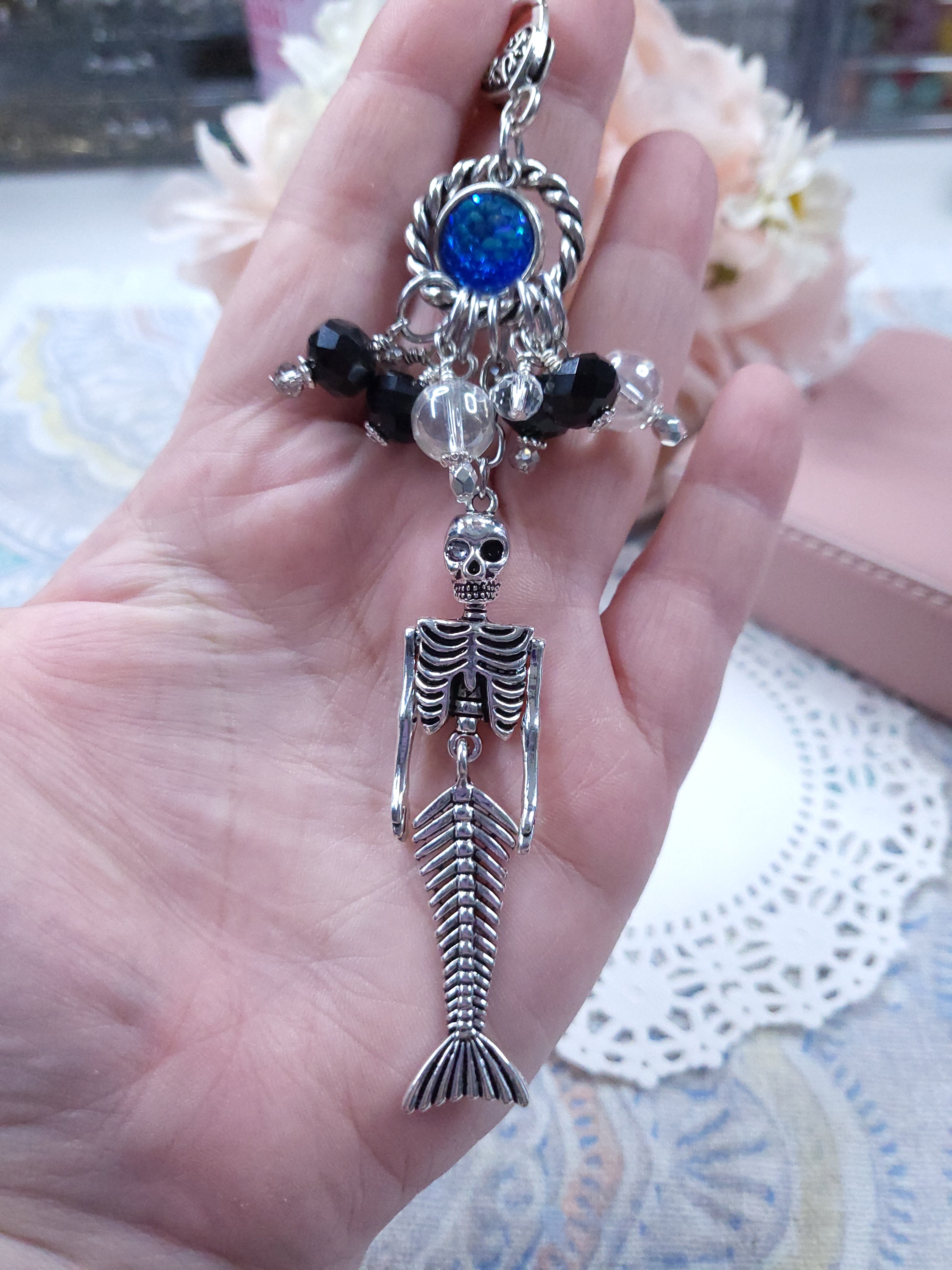 Chunky Dangle - Mermaid Skeleton