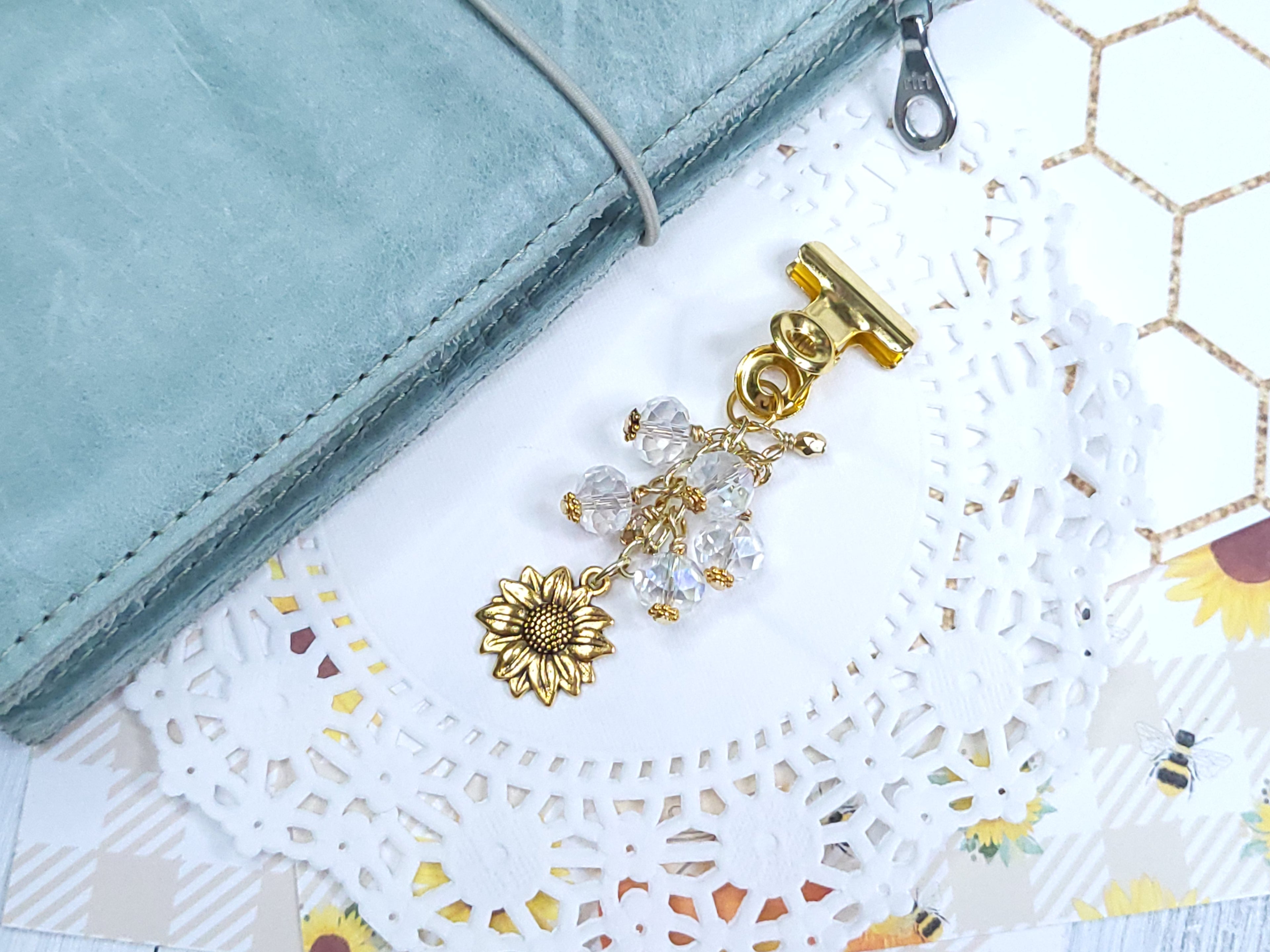 Binder Clip - Sunflower