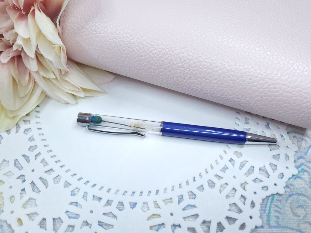 Pen - Dark Blue Floral