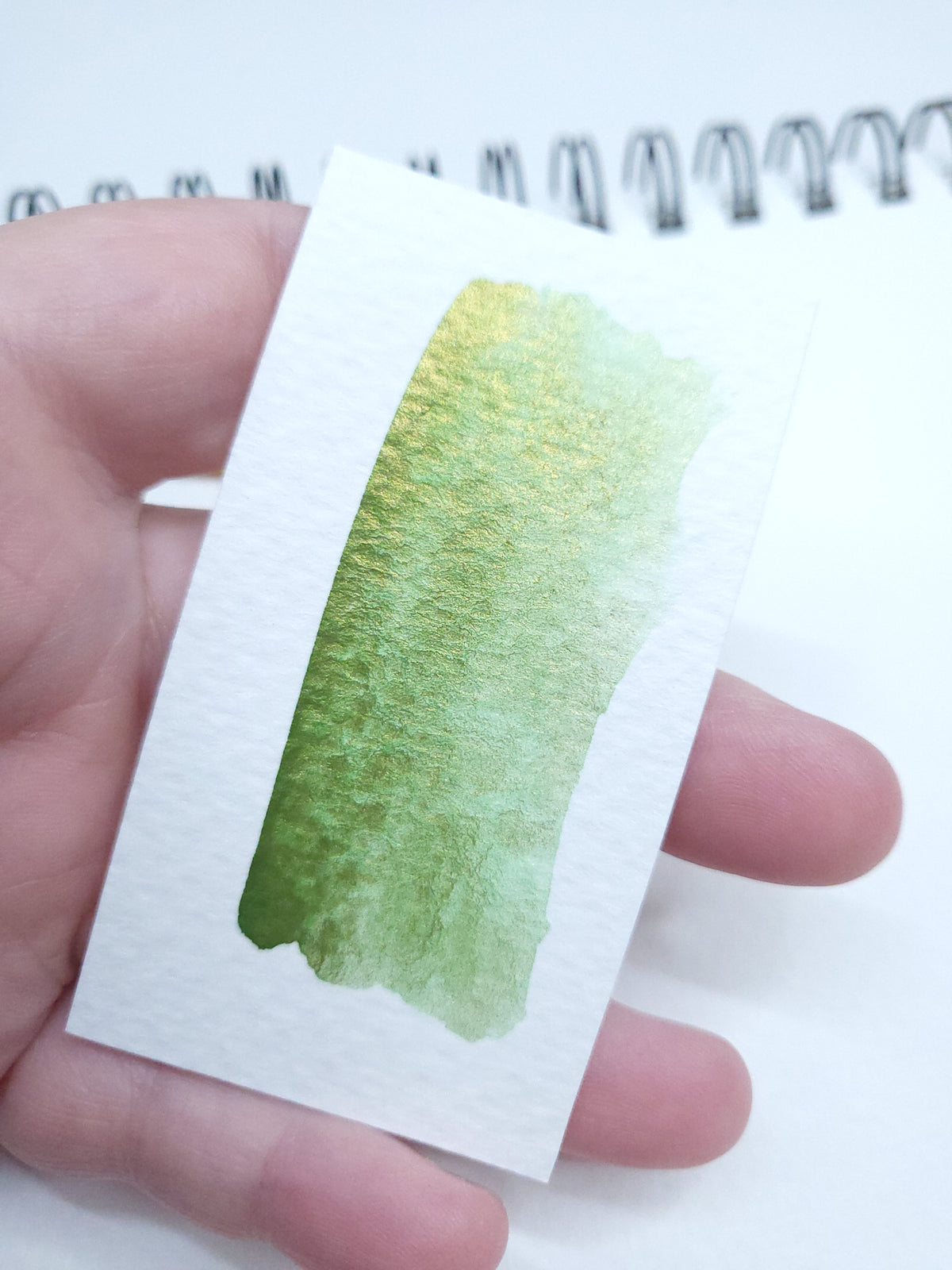 Watercolor Half Pan - Metallic Moss