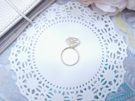 Shaped Paperclips - Diamond Ring (Gold)