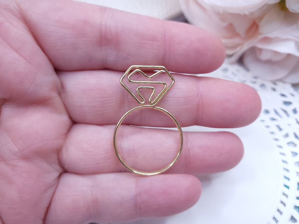 Shaped Paperclips - Diamond Ring (Gold)