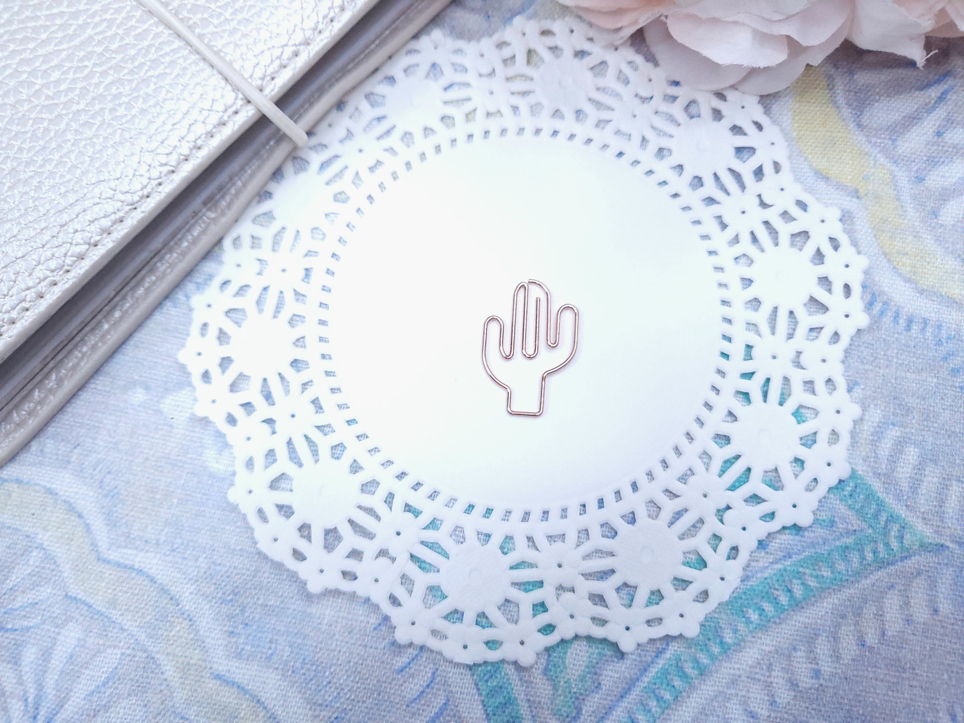 Shaped Paperclips - Cactus (Rose Gold)