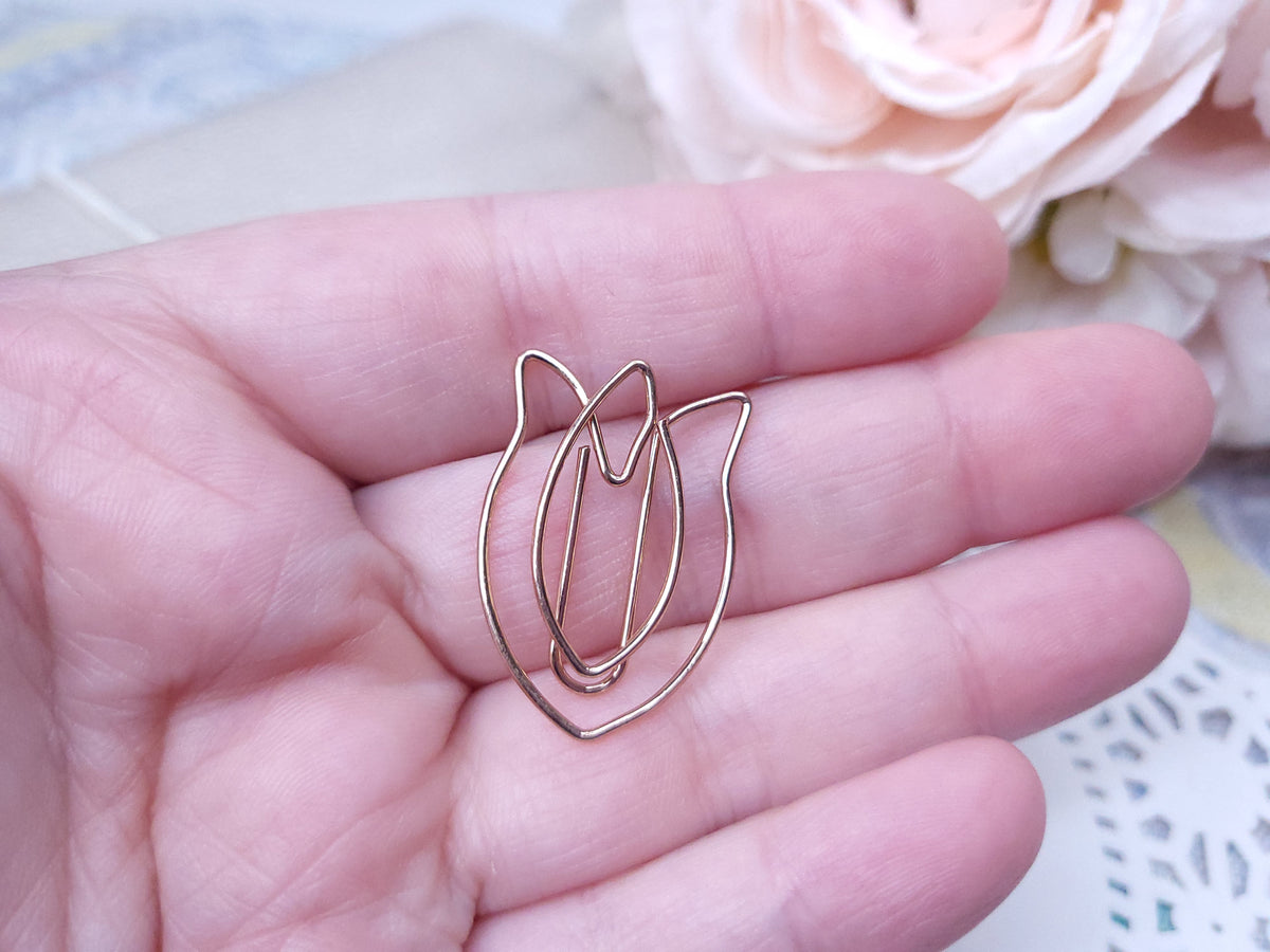 Shaped Paperclips - Tulip (Rose Gold)
