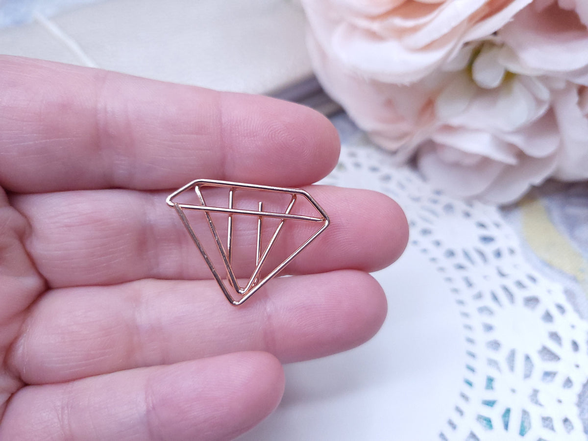 Shaped Paperclips - Diamond (Rose Gold)