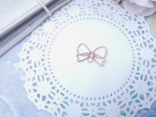 Shaped Paperclips - Bow (Rose Gold)