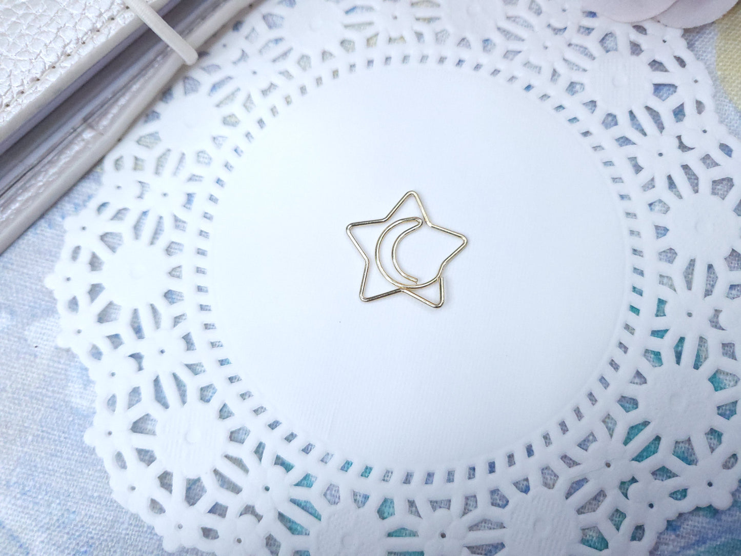 Shaped Paperclips - Moon and Star (Gold)