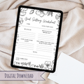 Goal Setting Worksheet - Floral